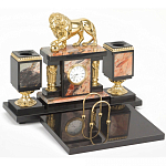 Настольный письменный набор из яшмы и долерита с декором виде льва Manager Organizer варинант исполнения - 2 | Loft Concept в Кирове