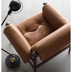 Кресло с деревянным каркасом и обивкой из натуральной кожи Medieval Furniture варинант исполнения - 5 | Loft Concept в Кирове