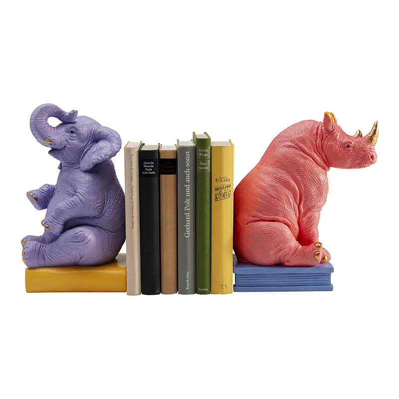 Держатель для книг Elephant and Rhinoceros Bookend Мульти в Кирове | Loft Concept 