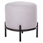 Круглый пуф на металлических ножках с обивкой из рогожки Casey Poof варинант исполнения - 2 | Loft Concept в Кирове