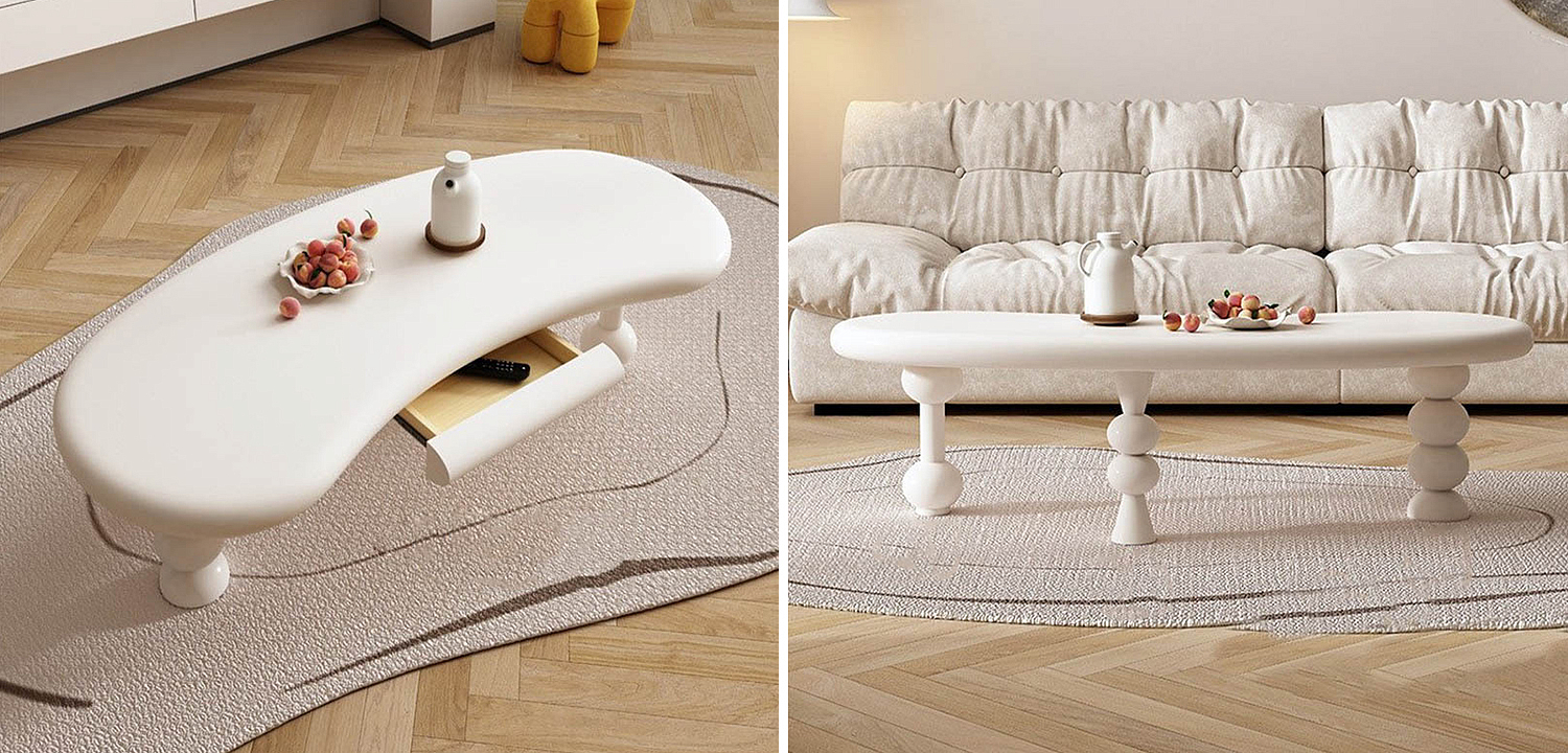Кофейный стол с ящиком Martina Unique Shape Coffee Table Кофейный стол с ящиком Martina Unique Shape Coffee Table - Loft-Concept в Кирове