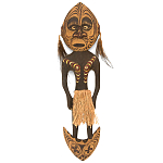 Панно из дерева Абориген в маске Aborigenn Mask варинант исполнения - 1 | Loft Concept в Кирове