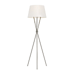 Торшер на трех тонких перекрещенных ножках с белым конусным абажуром из льна Feiss варинант исполнения - 5 | Loft Concept в Кирове