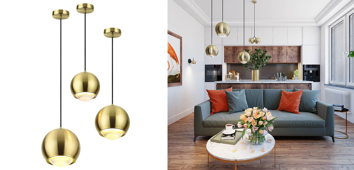Подвесной светильник Ivor Pendant Gold Подвесной светильник Ivor Pendant Gold - Loft-Concept в Кирове