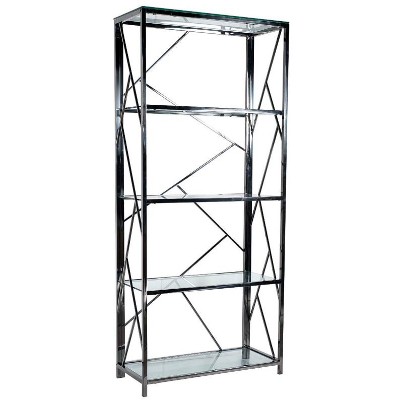 Стеллаж Galbaio Rack Нержавеющая сталь Прозрачное Стекло Стеллаж Galbaio Rack Нержавеющая сталь Прозрачное Стекло в Кирове | Loft Concept