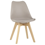 Стул с основой из пластика и мягким сиденьем Arvika Beige варинант исполнения - 1 | Loft Concept в Кирове