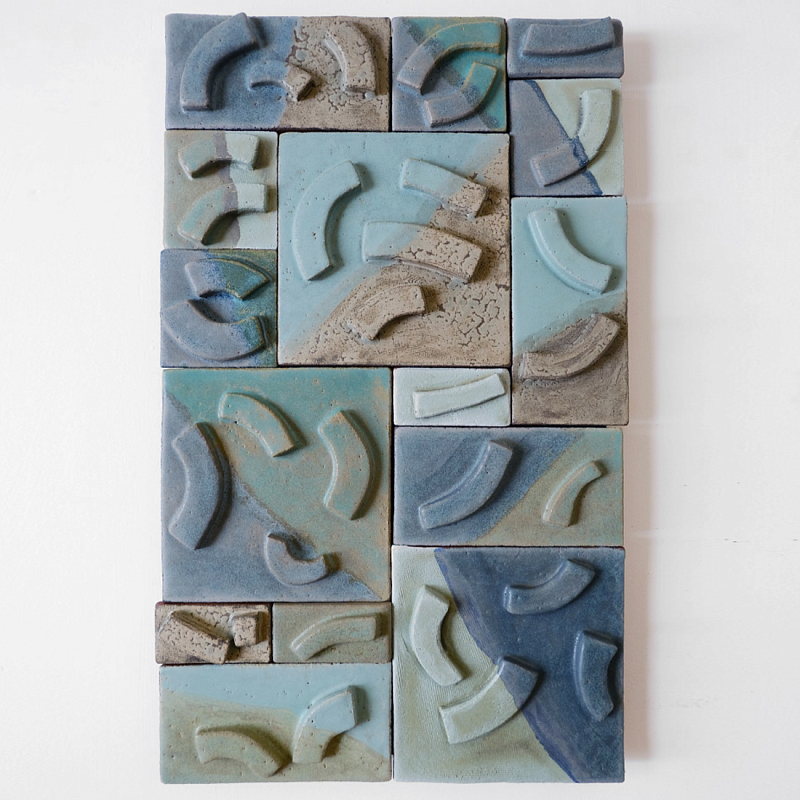 Геометрическое Объемное Панно Blue Curve Голубой Бирюзовый в Кирове | Loft Concept 