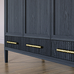 Большой Шкаф Primo Черный дуб с 3 дверьми и 3 выдвижными ящиками варинант исполнения - 5 | Loft Concept в Кирове