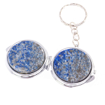 Зеркало брелок карманное двухстороннее из натурального камня Лазурит Stone Mirrors варинант исполнения - 6 | Loft Concept в Кирове