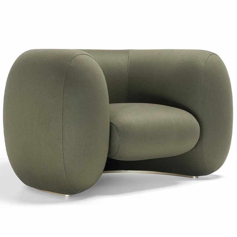 Дизайнерское полукруглое мягкое кресло CINNAMON Armchair Зеленый Дизайнерское полукруглое мягкое кресло CINNAMON Armchair Зеленый в Кирове | Loft Concept