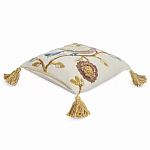 Чехол на подушку с кисточками и вышивкой птиц Ethnic mix Birds Square варинант исполнения - 1 | Loft Concept в Кирове