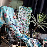 Постер на холсте в стиле шинуазри с изображением сада Chinoiserie Imperial Peach Garden Poster варинант исполнения - 3 | Loft Concept в Кирове