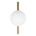 Бра с золотым основанием и белым плафоном в форме шара Bubble варинант исполнения - 4 | Loft Concept в Кирове