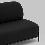 Двухместный диван черного цвета COLOR BLOCK варинант исполнения - 7 | Loft Concept в Кирове