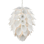 Люстра белая каплевидной формы из цветков лилии White Natural Lines варинант исполнения - 1 | Loft Concept в Кирове
