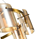 Люстра светодиодная с 8-ю цилиндрическими плафонами янтарного цвета из стекла и стали Andrea Сhandelier Amber варинант исполнения - 5 | Loft Concept в Кирове