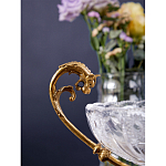 Чаша из прозрачного рельефного стекла на бронзовой подставке Eden Garden варинант исполнения - 3 | Loft Concept в Кирове