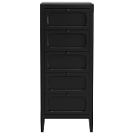 Комод узкий с 5-ю ящиками черный Silva Black Chest of Drawers варинант исполнения - 1 | Loft Concept в Кирове