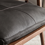 Кресло c каркасом из массива дерева и мягкой кожаной обивкой Walnut Armchair варинант исполнения - 7 | Loft Concept в Кирове