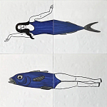 Плитка с узором Рыба пловчиха варинант исполнения - 2 | Loft Concept в Кирове