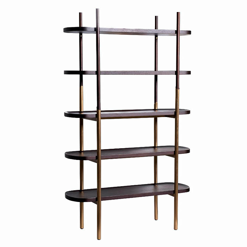 Стеллаж Agostin Rack Латунь Шоколад Стеллаж Agostin Rack Латунь Шоколад в Кирове | Loft Concept