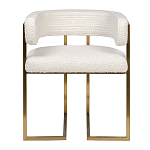 Стул букле бежевый с каркасом цвета матовое золото Tactility варинант исполнения - 1 | Loft Concept в Кирове