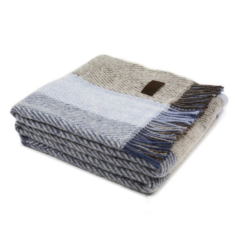 Плед VADSO SPINA 1002 Marzotto Серый Голубой в Кирове | Loft Concept 