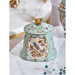 Шкатулка голубого цвета с рисунком и состаренным эффектом Eden Garden варинант исполнения - 9 | Loft Concept в Кирове