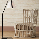 Торшер с черным каркасом и белым тканевым абажуром в форме конуса Stylish Solution варинант исполнения - 4 | Loft Concept в Кирове