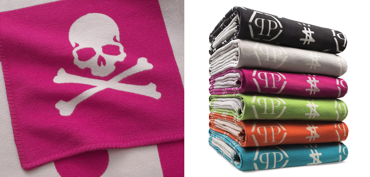 Плед Philipp Plein Plaid Cashmere Skull Pink Плед Philipp Plein Plaid Cashmere Skull Pink - Loft-Concept в Кирове