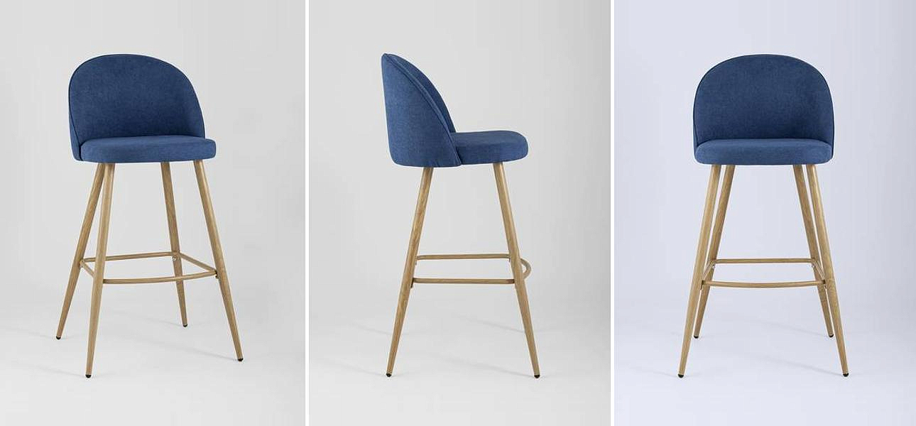 Барный Стул Miruna Chair Синий Шенилл Барный Стул Miruna Chair Синий Шенилл - Loft-Concept в Кирове