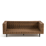 Трехместный садовый диван из плетеного пластика Matteo варинант исполнения - 8 | Loft Concept в Кирове