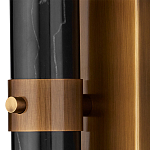 Бра цилиндрической формы чёрного цвета с 2-мя плафонами Marble Glow варинант исполнения - 4 | Loft Concept в Кирове