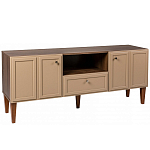 ТВ-тумба бежевая из массива бука с 2-мя дверками и ящиком Wenge Light варинант исполнения - 1 | Loft Concept в Кирове