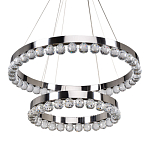 Люстра с двумя кольцами цвета хром и прозрачными хрустальными шарами по периметру Sacramento Transparent Balls Chandelier варинант исполнения - 1 | Loft Concept в Кирове