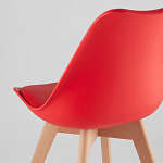 Стул с основой из пластика и мягким сиденьем Arvika Red варинант исполнения - 6 | Loft Concept в Кирове