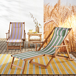 Шезлонг из акации и ткани Venezuela варинант исполнения - 10 | Loft Concept в Кирове