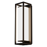 Уличный настенный светильник прямоугольный с чёрной рамкой Geometric Glow варинант исполнения - 1 | Loft Concept в Кирове