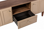 ТВ-тумба бежевая из массива бука с 2-мя дверками и ящиком Wenge Light варинант исполнения - 4 | Loft Concept в Кирове