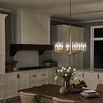 Люстра с 6-ю прозрачными цилиндрическими плафонами Kichler варинант исполнения - 8 | Loft Concept в Кирове