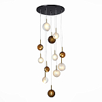 Люстра светодиодная с сферическими стеклянными плафонами Splatter варинант исполнения - 5 | Loft Concept в Кирове