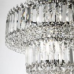 Круглая люстра с хрустальным декором Harmonica Crystal Round Chrome Chandelier варинант исполнения - 2 | Loft Concept в Кирове