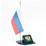 Флагшток с гербом России из натурального камня змеевик Stone Flagpole варинант исполнения - 2 | Loft Concept в Кирове