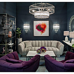 Диван трехместный велюровый серый Island of Comfort варинант исполнения - 5 | Loft Concept в Кирове