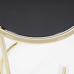 Приставной столик на золотистом основании с черной столешницей Noir варинант исполнения - 2 | Loft Concept в Кирове