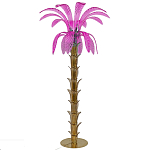 Торшер Glass Decorated Palm Floor Lamp Pink Листья Пальмы  варинант исполнения - 3 | Loft Concept в Кирове
