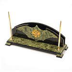 Настольный письменный набор из змеевика с гербом РФ Successful Leader варинант исполнения - 2 | Loft Concept в Кирове