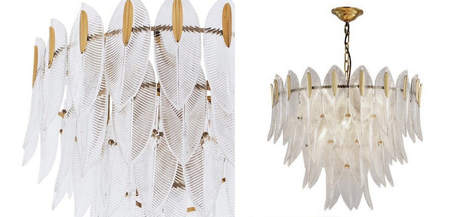 Люстра Textured Glass Petals Chandelier Люстра Textured Glass Petals Chandelier - Loft-Concept в Кирове