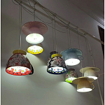 Подвесные светильники в виде чаши с цветочным блюдцем Flower Reversal варинант исполнения - 6 | Loft Concept в Кирове