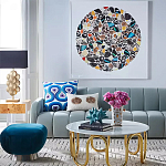 Дизайнерский журнальный столик чёрный с круглой столешницей Arycy варинант исполнения - 1 | Loft Concept в Кирове